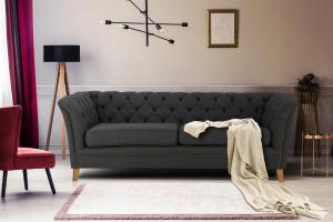 Chesterfield Newport 3-Sitzer Sofa Struktur Fein