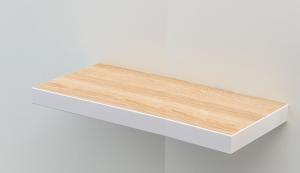 Steckboard Eiche Sägerau Dekor / mit Kante weiss Wandboard Hängeregal Wandregal 90 cm breit