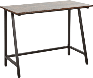 Schreibtisch dunkler Holzfarbton / schwarz 100 x 50 cm VILSECK