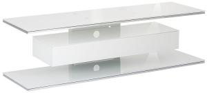 TV - Rack Lowboard 77289942 Schwarzglas - Weißglas Maße 1400 x 414 x 450 mm weißglas