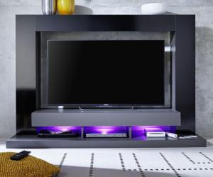 "Mediawand Fernsehschrank TTX in schwarz grau Glanz mit 170 x 124 cm bis 55"""
