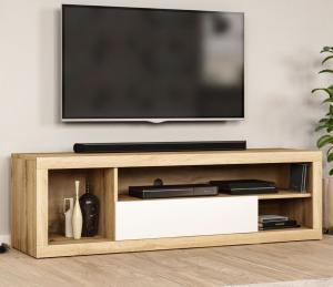 TV-Lowboard Ways Wotan Eiche und weiß 140 cm