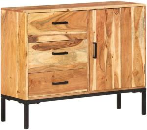 vidaXL Sideboard 88x30x73 cm Akazie Massivholz