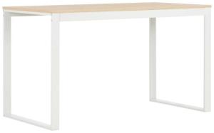 Schreibtisch Weiß und Eiche-Optik 120x60x70 cm