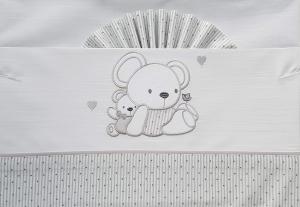 Duffi Baby 0737-11 3-teiliges Set Bettlaken aus 100% Baumwolle, kleine Wiege