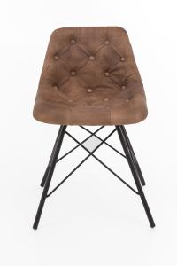 2er-Set Design Stuhl mit Steppoptik in braun