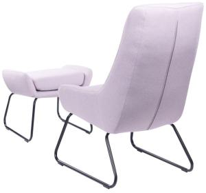 SIT&CHAIRS Sessel Stahl Stoff Rosa