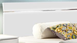 'Level Beds' Bett, weiß/Chrom, 140 x 200 cm
