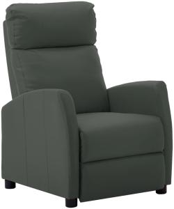vidaXL Elektrischer Sessel Verstellbar Grau Kunstleder