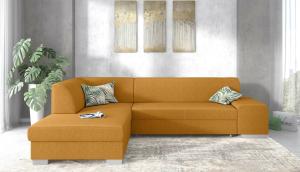 Stylefy Trebbia Ecksofa Gelb Links Webstoff MALMO_NEW