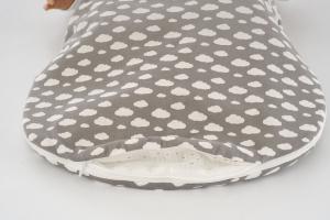 Träumeland 'LIEBMICH' 3tlg. Babyschlafsack-Set, Wolke grau, Größe 80/86, mit umlaufendem Reißverschluss, inkl. 2 Innenschlafsäcken