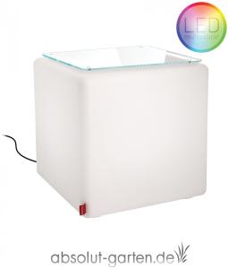 Beistelltisch Cube Outdoor LED (Sicherheitsglasplatte)