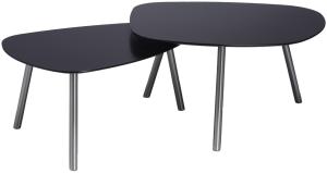 Couchtisch Mavi schwarz Stahl Sofatisch Beistelltisch Wohnzimmer Tisch