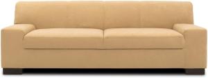 DOMO Collection Norma Sofa , 3-Sitzer Couch , 3er Garnitur, 212x85x74 cm , Microfaser beige