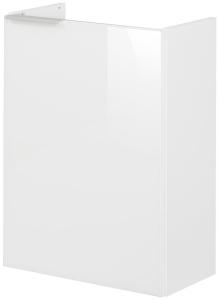 Fackelmann SBC KARA Gäste WC Set 3-teilig 45 cm, Weiß, rechts, Glas Weiß