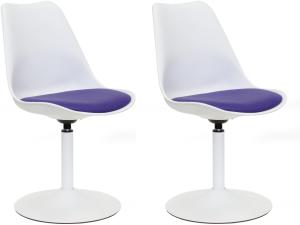 2er-Set 'Ravenna' Stuhl, weiß/violett