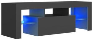 vidaXL TV-Schrank mit LED-Leuchten Grau 120x35x40 cm, Mit Beleuchtung [804348]