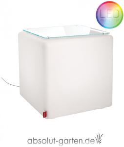 Beistelltisch Cube Indoor LED (Sicherheitsglasplatte)