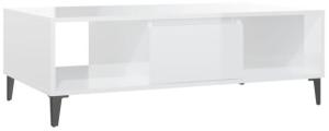 vidaXL Couchtisch Hochglanz-Weiß 103,5x60x35 cm Spanplatte [806028]