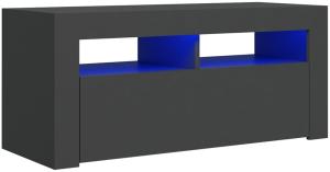 vidaXL TV-Schrank mit LED-Leuchten Grau 90x35x40 cm, Mit Beleuchtung [804321]