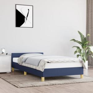 vidaXL Polsterbett mit Kopfteil Stoff 80 x 200 cm Blau