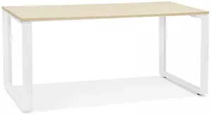 Kokoon Design Schreibtisch Abak Holz Natur und Weiß 160 cm
