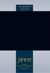 Janine Topper Comfort Jersey Spannbetttuch | 90x190 cm - 100x220 cm | schwarz