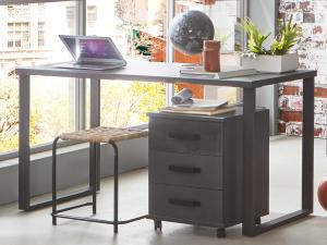 Schreibtisch >Nickola< in Graphit - 140x75x70cm (BxHxT)