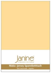 Janine Mako-Jersey Spannbetttuch Spannbettlaken 100% naturreine Baumwolle 140-160cm x 200cm 23 vanille