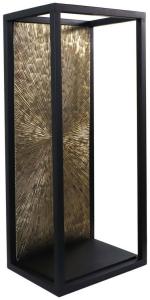 Wandregale Fletcher - 25x18x55 cm - Gold / Schwarz -Eisen / Aluminum / Mangoholz von HSM