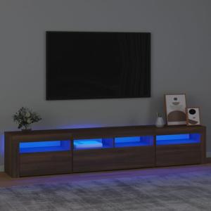TV-Schrank mit LED-Leuchten Braun Eichen-Optik [3152737]