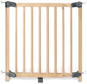 Pinolino 'Baby Lock Premium' Tür- und Treppenschutzgitter, für Türbreiten 69 cm bis 106,5, zum Schrauben, Buche klar lackiert, Natur