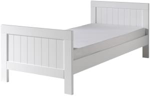 Bett Einzelbett Lewis MDF Weiß 90x200 cm