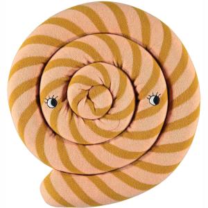 OYOY Zauberhaftes Strickkissen, Lollipop, in caramel, 30 cm Durchmesser