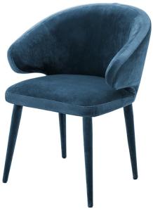 EICHHOLTZ Dining Chair Cardinale Roche teal blue velvet