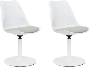 2er-Set 'Ravenna' Stuhl, weiß/grau