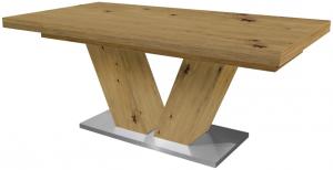 Esszimmertisch Küchentisch Tisch KOMFORT 160 x 90 cm ausziehbar Asteiche Dekor