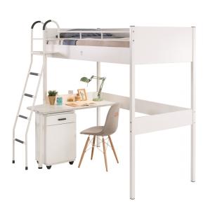 Cilek Compact Hochbett mit Schreibtisch in Weiß