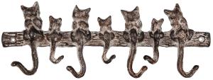Haken aus Gusseisen - 7 Katzen  (85512)