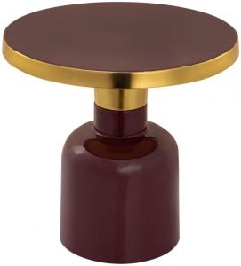 Mila Möbel Beistelltisch rund Glam : Farbe - Purple