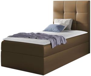 Boxspringbett 'Minvan 2' rechts braun 100 x 200 cm