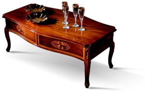 Holz Italienische Möbel Barock Stil Braun Couchtisch Wohnzimmer Tisch Neu