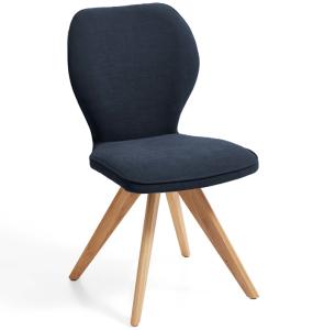 Niehoff Sitzmöbel Colorado Trend-Line Design-Stuhl Wildeiche/Webstoff - 180° drehbar Malea-R graphit