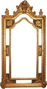 Riesiger Casa Padrino Barock Wandspiegel Gold Antik Stil 115 x H. 215 cm - Prunkvoller Barock Spiegel mit wunderschönen Verzierungen