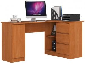 Eckschreibtisch Schreibtisch B200 155x85x77 cm Erle Ausführung Rechts