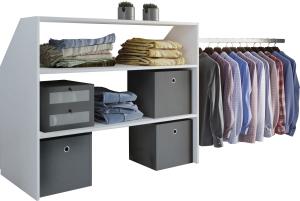 Kleiderschrank Dachschräge Kleider Regal Garderobe Schlafzimmer Schrank weiss