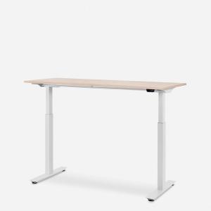 140x60 cm WRK21® SMART - Mandal Ahorn / Weiss elektrisch höhenverstellbarer Schreibtisch