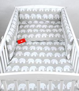 Babylux 'Elefanten Grau' Kinderbettwäsche 40x60/100x135 cm