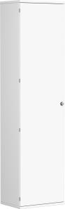 Garderobenschrank mit ausziehbarem Garderobenhalter, 60x42x230cm, Weiß