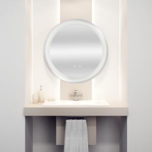 LED-Badspiegel Maratea Ø60cm Silber [pro. tec]